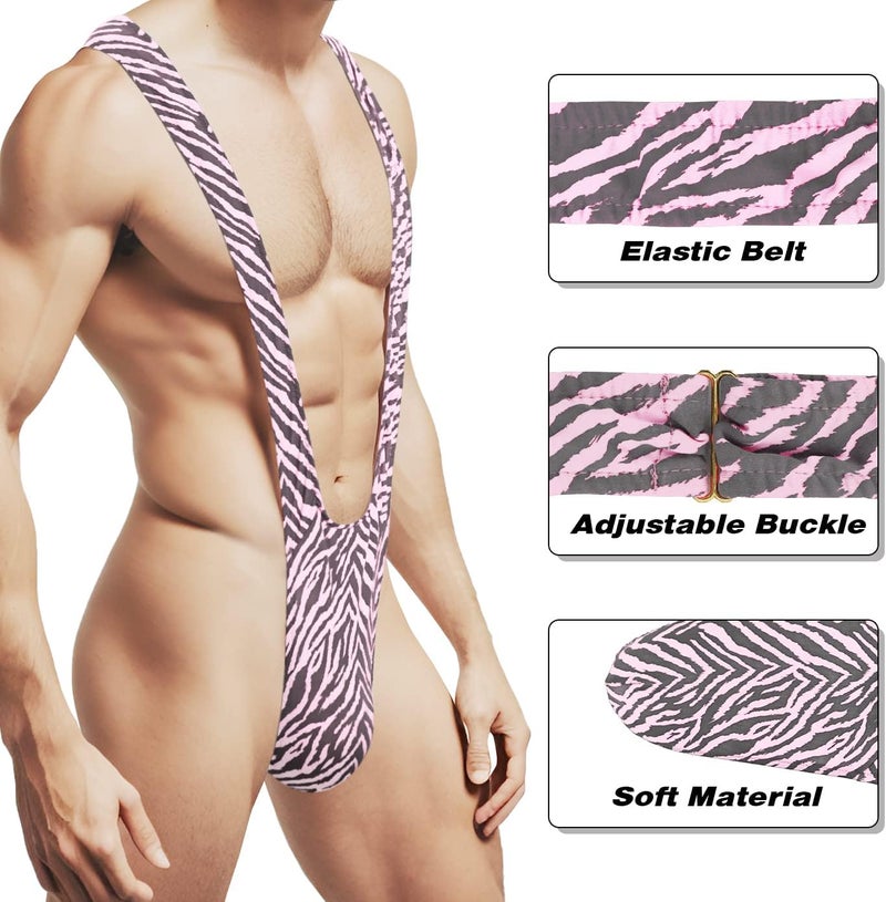 FreeNFond Christmas Gag Gift Reindeer Mankini Men Thong Underwear with Bells for White Elephant Exchange Gifts Valentine's - Image 3